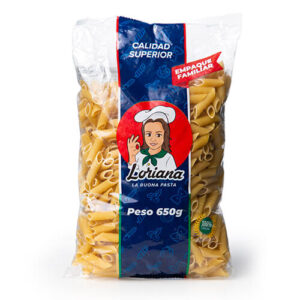 Pasta corta "Penne" en su presentación de 650g "Empaque Familiar"